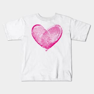 Fingerprint Heart Kids T-Shirt